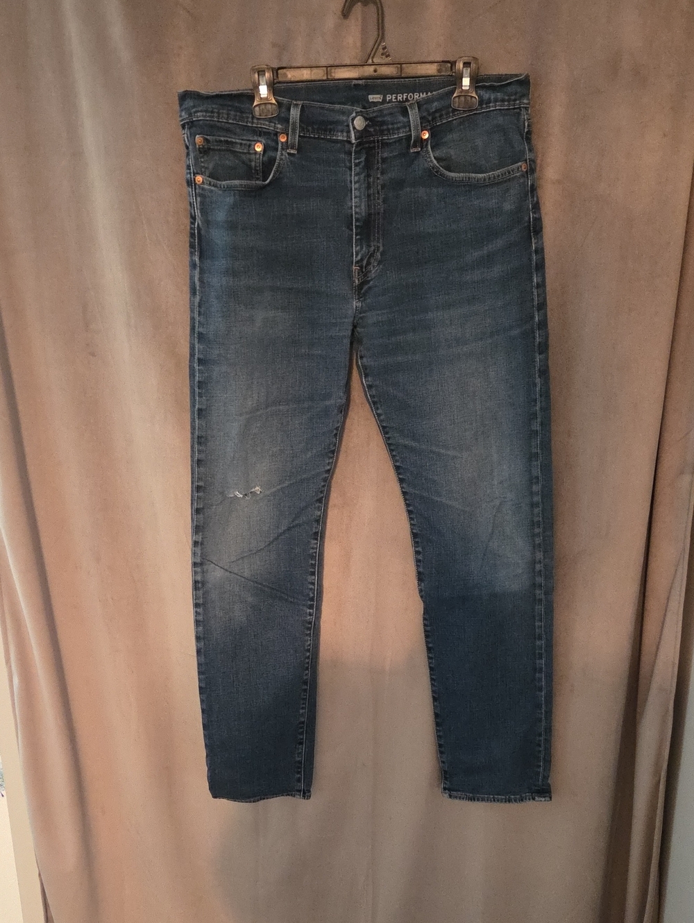 Levi's Men’s Slim Straight Jeans in Washed Blue Size 36